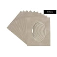 thumbnail image 2 of Smoke Suede Acid Free 6x7.5 Oval Picture Frame Mat with White Core Bevel Cut for 3x5 Pictures -, 2 of 3