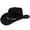 Black, variant on Western Cowboy Hat With Curved Brim For And Outdoor Adventure Travel Riding Mens Fedora Hats round