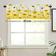 thumbnail image 3 of Rdsfhsp Yellow Daisy Flowers and Bees Pattern Rod Pocket Polyester Curtain Valance for Home Kitchen Bedroom Living Room Window Decor 54x18 inch, 3 of 4
