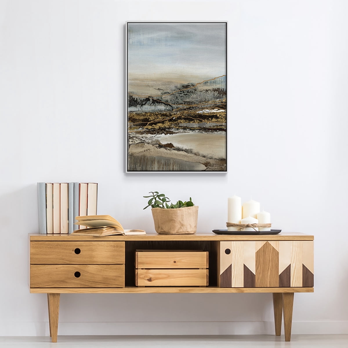 Annual Journey Framed Premium Gallery Wrapped Canvas - Ready to Hang - 25 x 37 - White Floating Frame