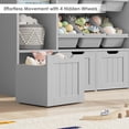 thumbnail image 5 of Hiphuta Large 4-Tier Kids Bookcase, Wood Toy Storage Organizer of 6 Boxes & 4 Removable Drawers, Bookshelf for Kids Room Classroom, Gray + Gray Boxes, 5 of 7