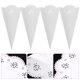thumbnail image 3 of 20 soportes huecos para confeti, conos de pétalos de papel artesanal para almacenamiento de banquetes de boda (blanco), 3 of 5