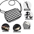 thumbnail image 3 of FORMRS Mini Crossbody Bag for Women Adjustable Rope Shoulder Casual Phone Purse, Black and White Geometric, 3 of 7