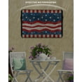 thumbnail image 3 of 4th of July Outdoor TV Cover 60 to 65 Inch Weatherproof, American Flag Wave Patriotic Star on Wood 600D Oxford TV Covers with Waterproof Zipper, Outside Flat TV Screen Protector Size 58"Wx37"Hx4.5"D, 3 of 7