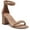Dark Almond Smooth, variant on INC Womens Sassia Faux Leather Ankle Strap Block Heels