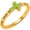 Yellow, variant on 925 Sterling Silver White Gold Plated Green Peridot Ring - Women's Christmas Gift