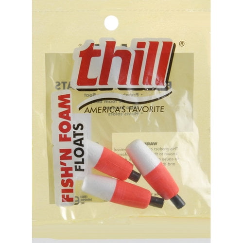 Thill Fish’n Foam Floats Cigar SlipPeg 1 1/2 in. Fishing Float Red