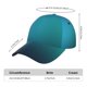 thumbnail image 2 of Fotbe Blue to turquoise Gorro Clásico de Béisbol, Gorra Ajustable con Broche Snapback, Gorro de Exterior de Algodón Suave, 2 of 6