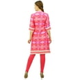 thumbnail image 6 of Phagun Womens Knee Length Tunics Cotton Pink Kurti 3/4 Sleevess Casual Kurta-16, 6 of 9