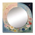 thumbnail image 2 of Designart "Universal Flourishing Accordance In Vintage Pastels" Abstract Spirals Gold Large Square Mirror - Square Bedroom Mirror Printed Wall Decor - Transitional Square Printed Wall Mirror Art, 2 of 5