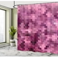 thumbnail image 4 of Ambesonne Pink Shower Curtain, Overlapping Ombre Motifs Art, 69"Wx75"L, Pale Fuchsia Soft Pink, 4 of 4