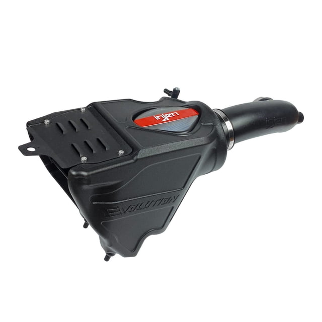 Fits 2018-2022 Jeep Wrangler JL Injen Technology Cold Air Intake EVO5006 Evolution Series; Black Roto-Molded Polyethylene Tube; Dry Blue Filter; Twist-Lock