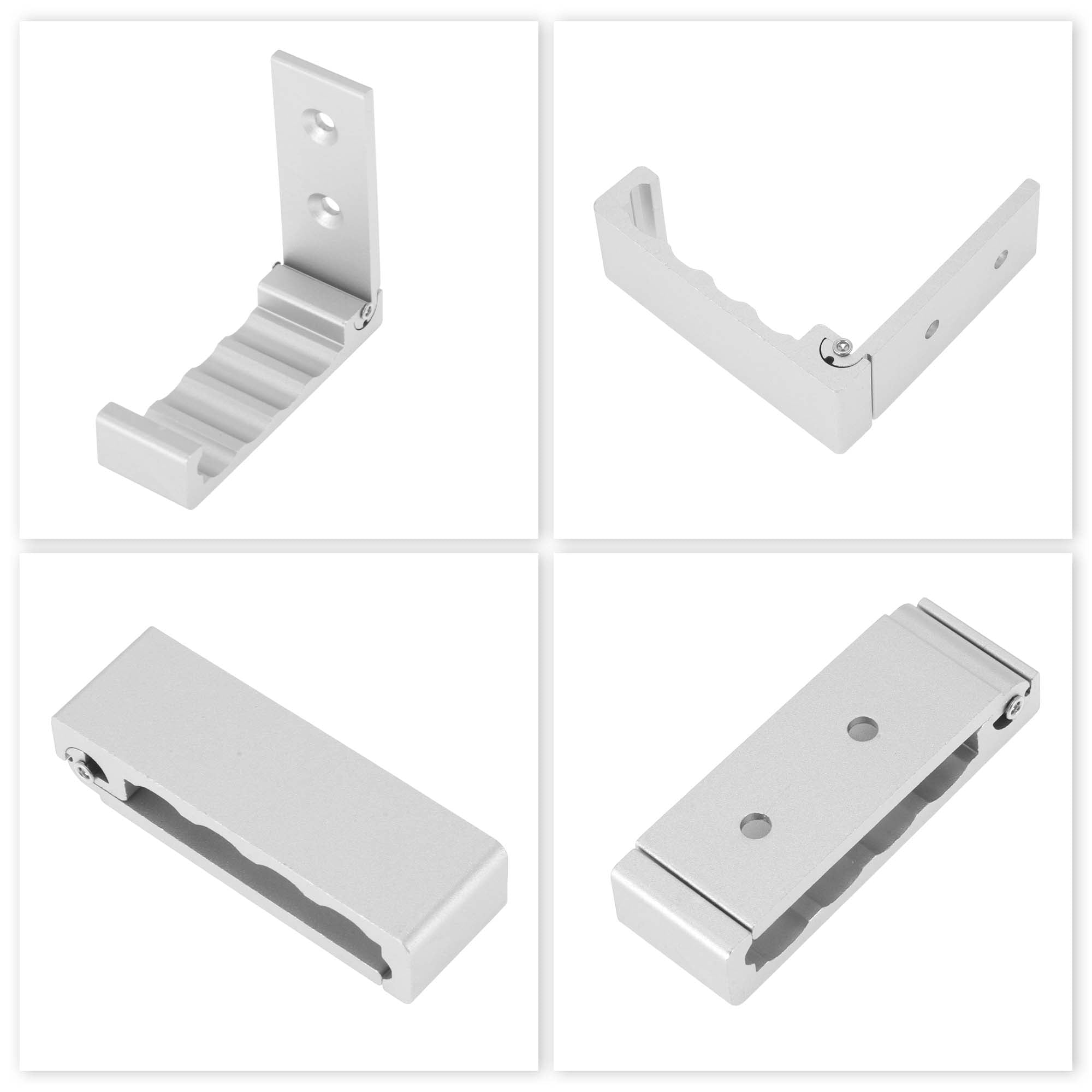 Unique Bargains 4 Pcs Foldable Foldable Coat Hook Wall Mount Invisible Silver Tone