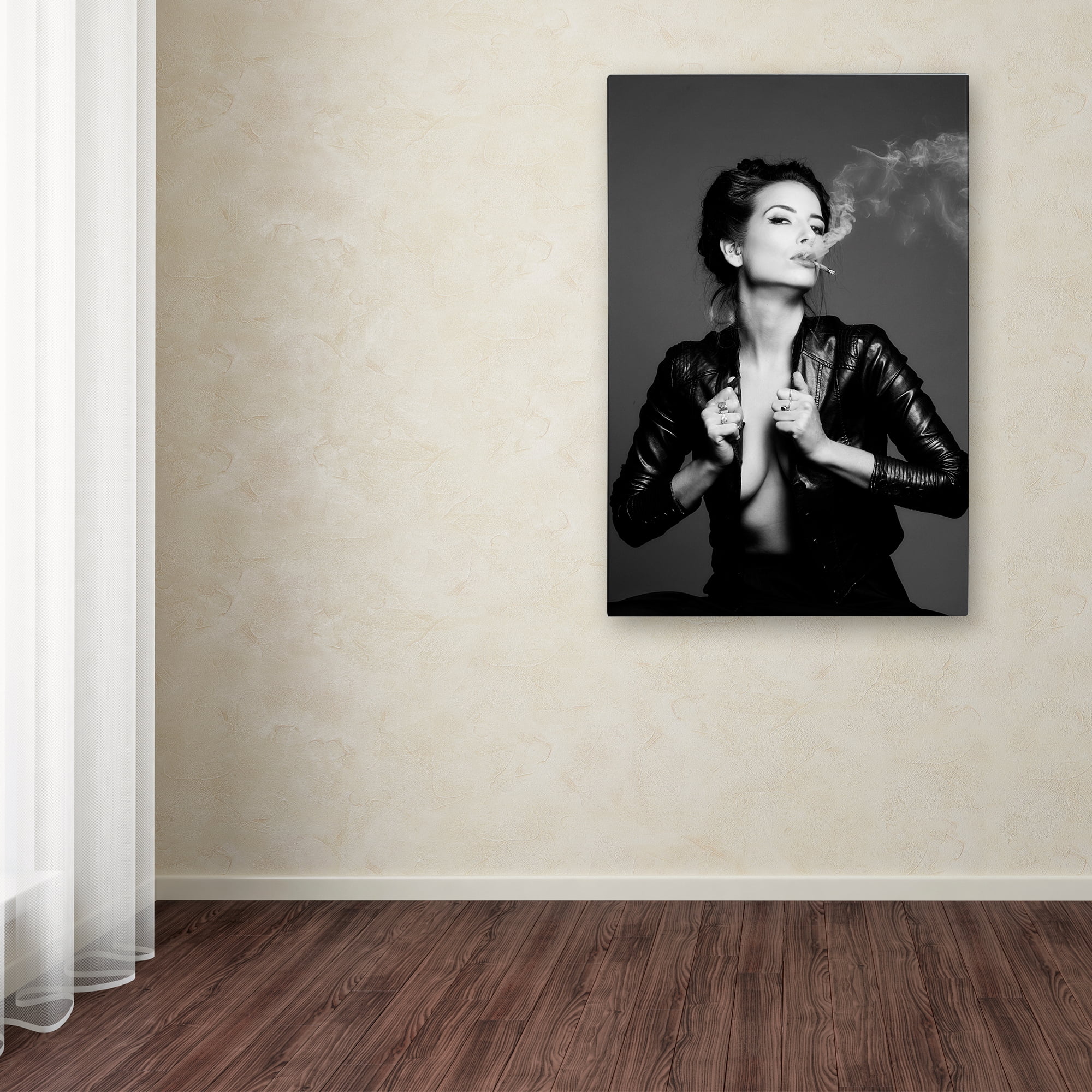 Tal Flint 'Smoking' Canvas Art