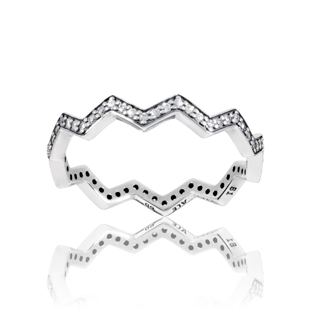 Shimmering Zigzag Ring Size 54 - 197751CZ-54 - Walmart.com