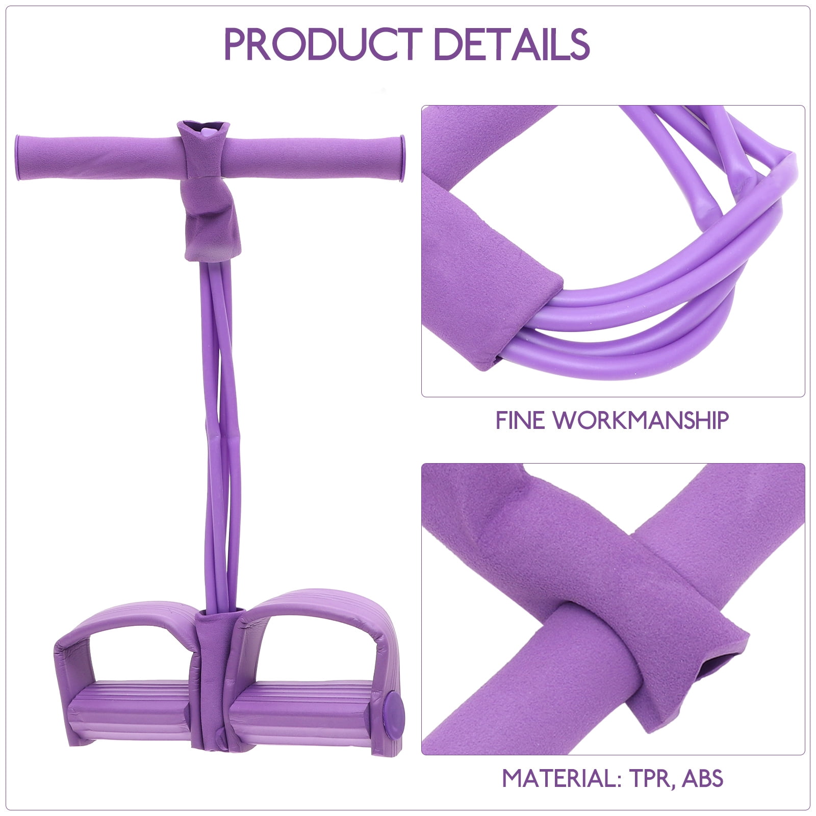 Foot Pedal Puller Yoga Resistance Band Foot Pulling Band for Home (Purple)