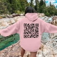 thumbnail image 5 of Hpapadks Hoodies for Women Code Printed Round Neck Streetwear Long Sleeve Hooded Sweatshirt for Women Pink S, 5 of 5