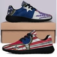 thumbnail image 3 of Texas Bluebonnet Zip American flag Shoes Sneakers Black Size 7, 3 of 7