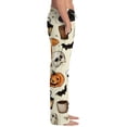thumbnail image 4 of Domzest Halloween Pajama Pants Men Wide Leg Pumpkin Ghost Bat Graphic Pajama Bottoms Drawstring Elastic Waisted Funny Sleepwear Complexion M, 4 of 6