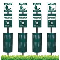 Pet Waste Station / Dog Waste Stations - Everything Included - Free 400 dog waste bags and 25 can liners