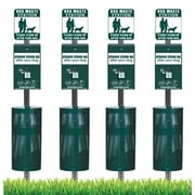 Pet Waste Station / Dog Waste Stations - Everything Included - Free 400 dog waste bags and 25 can liners