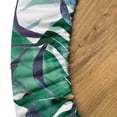 thumbnail image 5 of Ambesonne Tropical Vibes Fitted Round Tablecloth, Hawaii Aura Monstera, 45"- 56" Diameter, Mustard Fern Green Indigo, 5 of 5