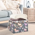 thumbnail image 3 of Yayeee Collapsible Cube Storage Bin with Lid Fabric Closet Decorative Basket with Handles, Neon Llamas Pattern, 3 of 7
