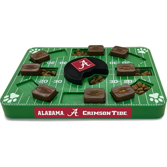 Pets First NCAA Alabama Crimson Tide Puzzle Toy, Puzzle Treat Dog Toy, Interactive Dog Treat Toy, Dog Puzzle Feeding Slow Toy