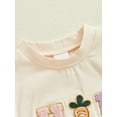 thumbnail image 4 of Bagilaanoe Newborn Baby Girl Boy Easter Rompers Letter Embroidery Short Sleeve Bodysuits 3M 6M 12M 18M Infant Casual One Piece Short Jumpsuit, 4 of 8