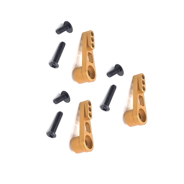 Vogacara 3 piezas RC coche engranaje brazo modelo vehículo 25T Metal Servo brazos juguete accesorios reemplazo para WL juguete 12427 Kits de construcción modelo Oro Vogacara FN012226-04B
