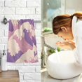 thumbnail image 7 of Yayeee 100% Cotton Hand Towels for Bathroom 16" x 28" Soft Absorbent Kitchen Towel, Purple Wave Pattern, 7 of 7