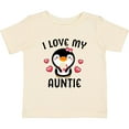 thumbnail image 3 of Inktastic I Love My Auntie with Cute Penguin and Hearts Girls Baby T-Shirt, 3 of 5