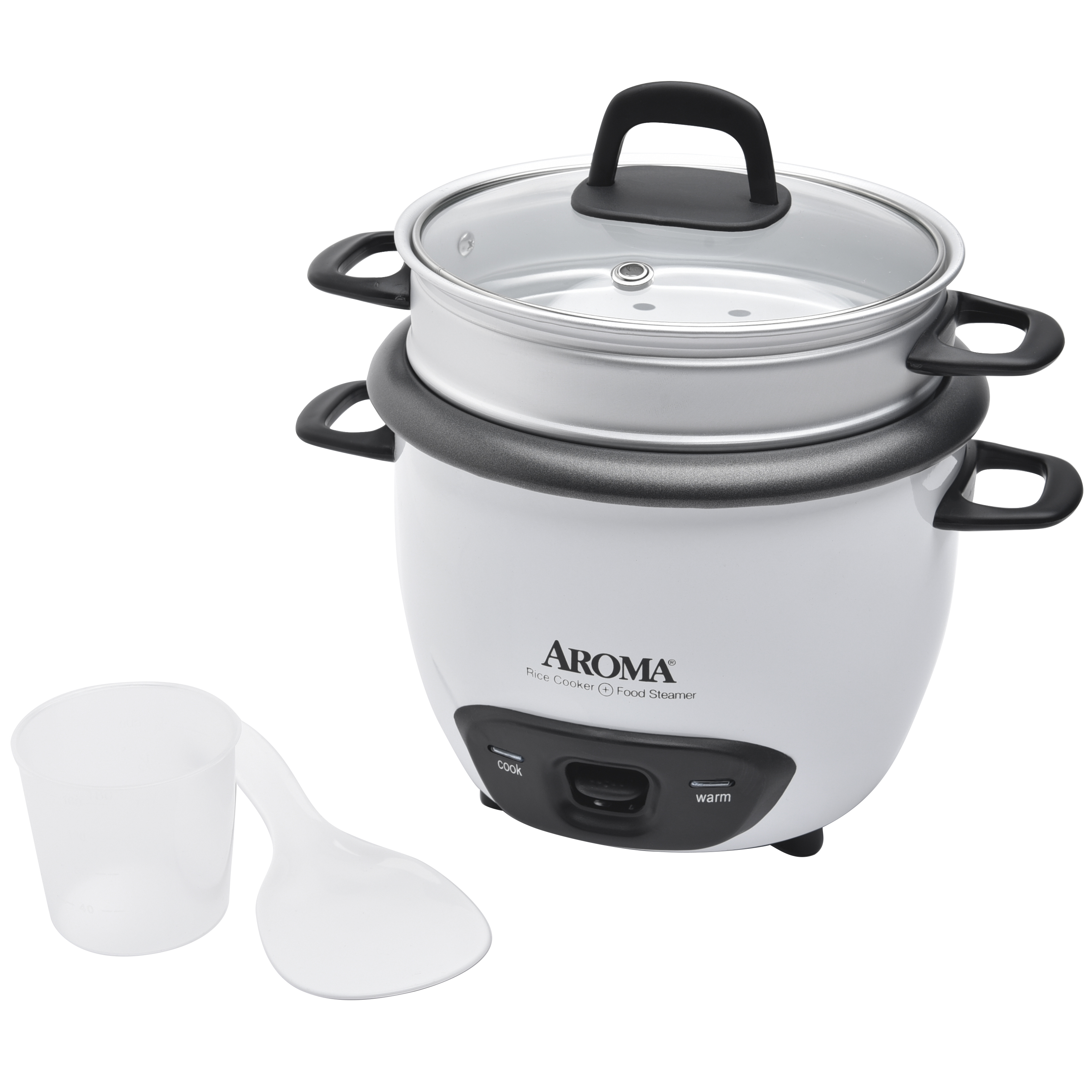 Aroma® 6-Cup (Cooked) / 1.5Qt. Rice & Grain Cooker, White, New, ARC-743-1NG - image 3 of 5
