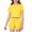 Yellow, variant on Grblisyd Short Sets for Girls Plaid Print T-Shirt and Shorts Set Loose Soft Summer Tracksuit Athletic Clothing Sets Light Blue 5-6Y