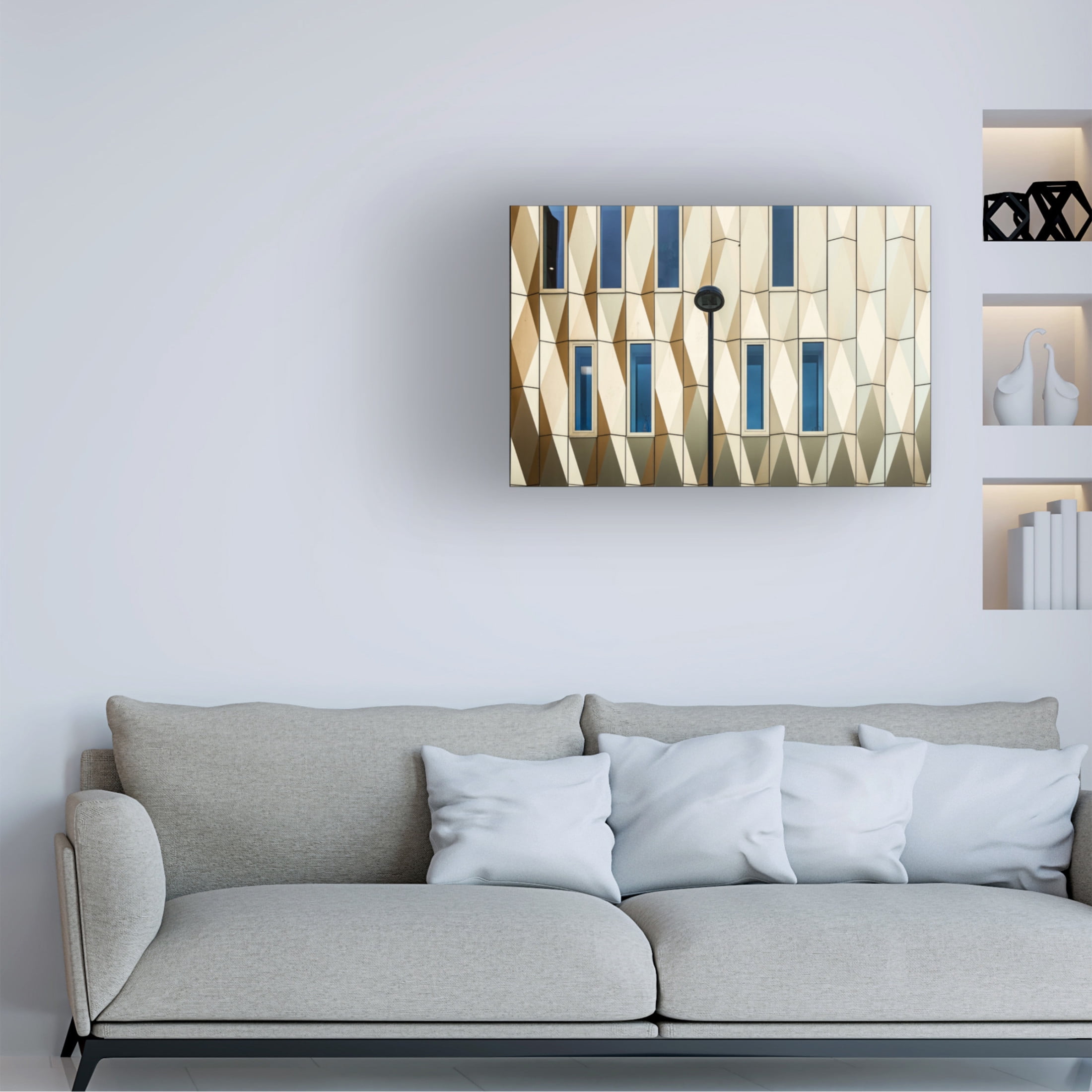 Canvas Wall Art - Henk Van Maastricht 'Facade Details' Wall Art for Living Room, Bedroom, or Office Décor by Trademark Fine Art - 32 x 22 Inches