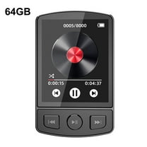 Yucurem Mp3 Player Music Player Button Bluetooth-compatible 5.2 for Sport (64GB)