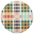 thumbnail image 3 of Ryvnso Checkered Pattern Grid Round Plate Mats Dining Table Placemat Set of 4 for Holiday Decoration, 3 of 7