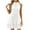 White, variant on LYXSSBYX Casual Dresses for Women Women's Neck Tie Pleated Sleeveless Solid Color Dress