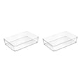 thumbnail image 4 of relayinert Organizer Box For Organizers Lightweight And Portable Storage Box Desktop Transparent Storage Organizers Storage square box L 2Set, 4 of 6