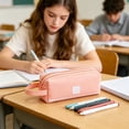 thumbnail image 6 of Double Layer Large Capacity Pencil Case Portable Cloth Pencil Bag With Handle Stationery Organizer With Double Zipper, 6 of 8