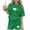 Green, variant on Girls Clothes 12-14 Sets Children's Summer Heart Shaped Printing Leisure Round Neck Short Sleeves Top Shorts Two-Piece Set Kids