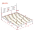 thumbnail image 6 of SESSLIFE Platform Bed Frame, Wood Queen Bed Frame with Gourd Shaped Headboard for Bedroom, Modern Queen Size Bed with Wood Slat Support, Holds 500 lb, No Box Spring Needed, White, 6 of 8