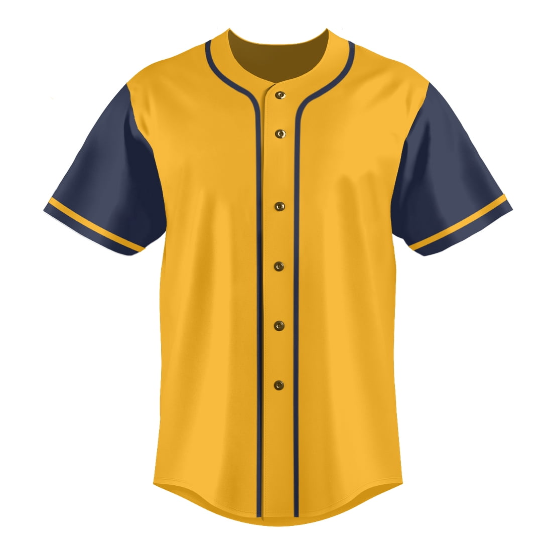 Yellow Baseball Shirts Sports Uniform for Men Hip Hop Softball Sports Active Tee