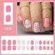 thumbnail image 2 of White Flowers Press on Nails Short Square Fake Nail With Floral Designs Pink, 2 of 5