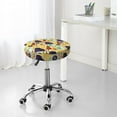 thumbnail image 7 of Gukieu Musical Instruments Print Round Chair Cover, Dust-proof and Non-slip Bar Chair Protective Cover, Suitable for Bars, Restaurants, Offices-12 inch, 7 of 7