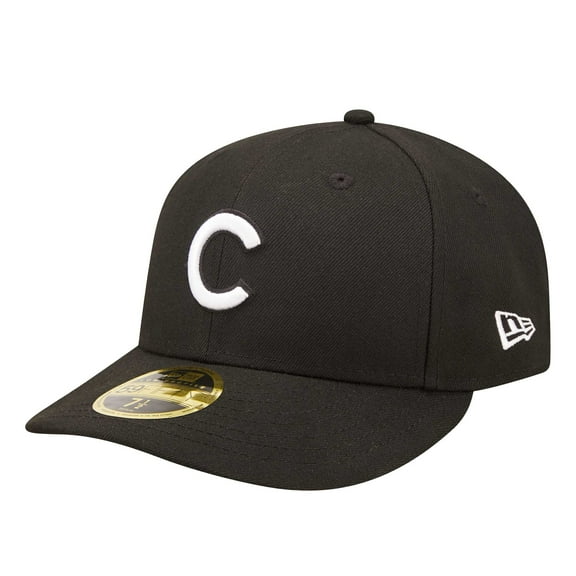 Men's New Era Black Chicago Cubs Low Profile 59FIFTY Fitted Hat