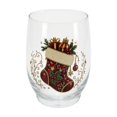 thumbnail image 3 of Christmas Printed Stemless Clear Glass Cup, 560ML Holiday Art Deco Drinking Mug for Home Xmas Party, 3 of 6