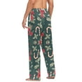 thumbnail image 3 of FORMRS Mens Pajama Pants with Pockets Sleepwear Lounge Bottoms Sizes S-2XL, Green Christmas Candy Canes, 3 of 7