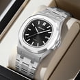 thumbnail image 2 of SKMEI Men Watch Quartz Mens Business Watch Luxury Easy to Read Date Waterproof Wrist Stainless Steel Watches for Men, 2 of 4