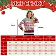 thumbnail image 2 of Tumao Christmas Sweaters for Women Family Couples Reindeer Snowflake Print Sweater Round Neck Long Sleeve Pullover Sweater Tops for Christmas, parties, 2 of 6